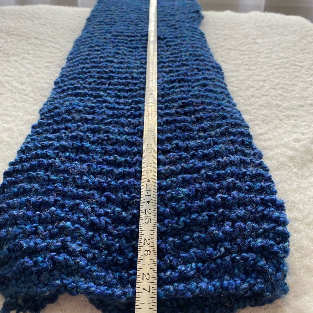 Hand Knit Blue Scarf!! - Picture 5 of 5